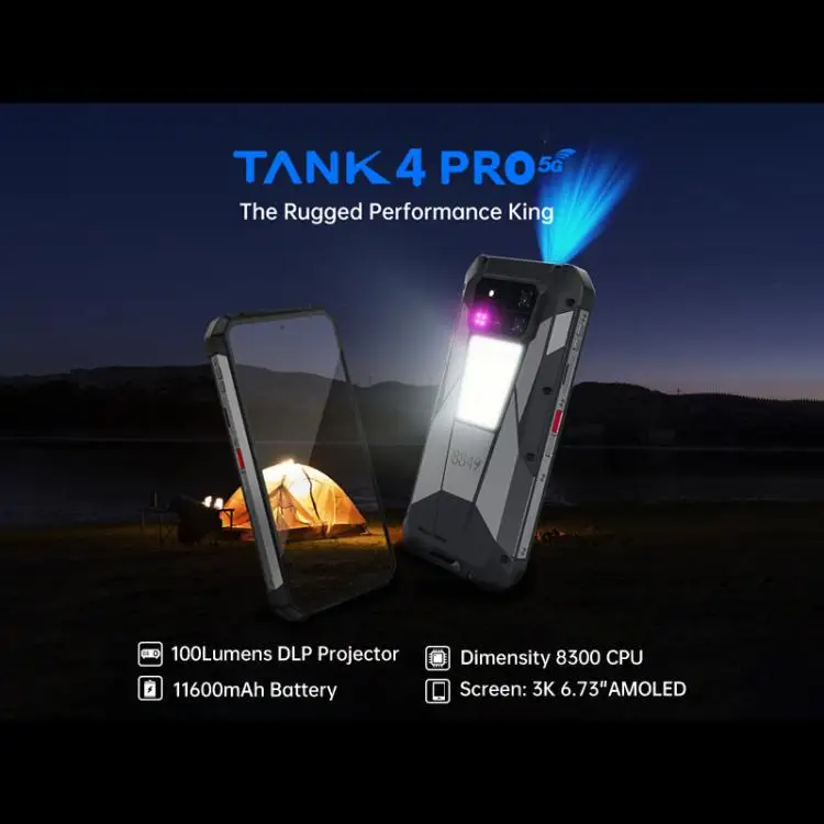 Hot Sale Unihertz Tank 4 Pro Rugged Phone with 18GB RAM, 1TB